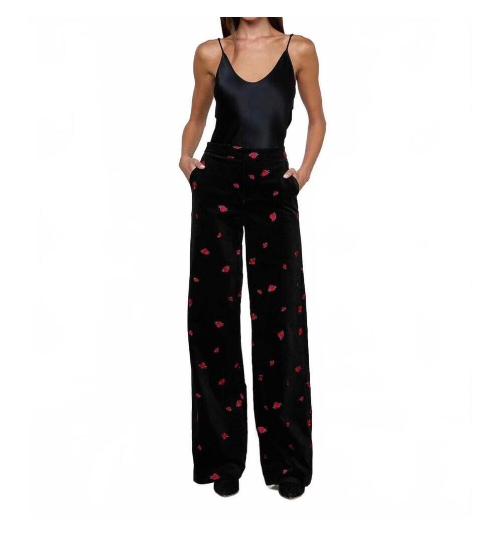 L'Agence Livvy Trouser Pants in Black Rose 4